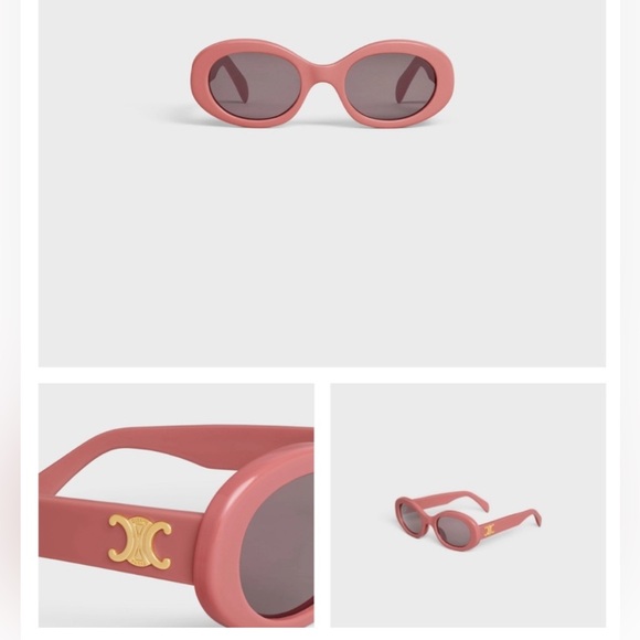 Celine Pink Oval Sunglasses the softest burnt pink ￼ - Picture 3 of 5